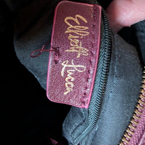 Elliott Lucca Burgundy Pebbled Leather Crossbody Bag - Picture 5 of 5